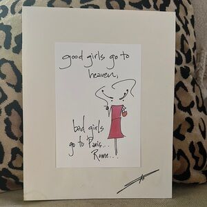 Chic Art Print with Fashion Illustration